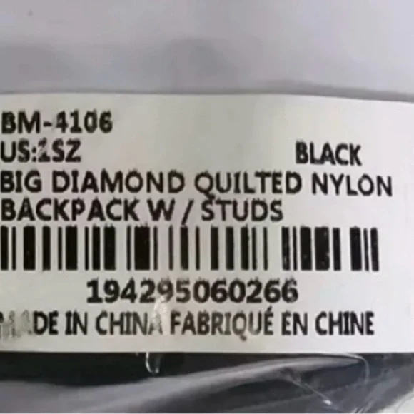 Badgley Mischka Diamond Quilted Nylon
NWT Backpack with Studs. NWT! - Picture 8 of 8